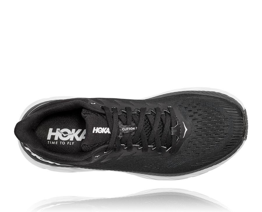 Tenis Hoka One One Feminino Pretas/Branco - Clifton 7 - 507-FVHJDZ